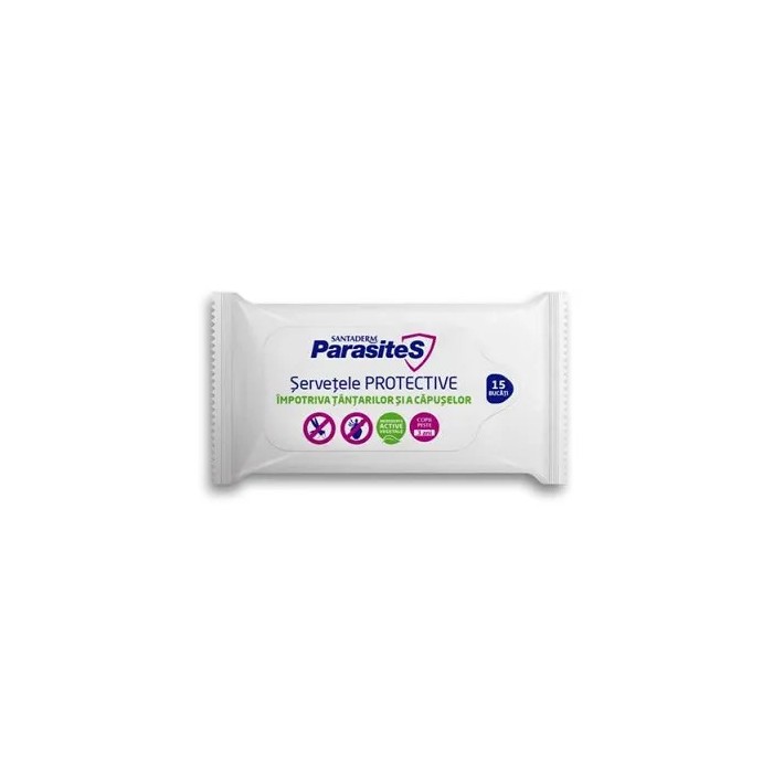 Santaderm parasites servetele protective impotriva tantarilor si capuselor x 15 buc, Vitalia