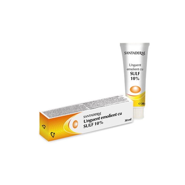 Santaderm unguent emolient cu sulf, 30 ml, Vitalia