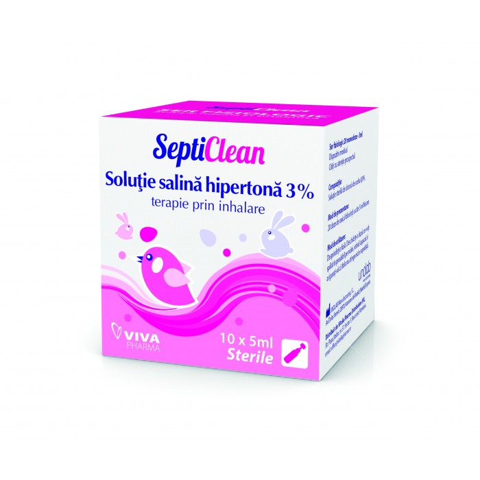 Septiclean solutie salina 3%, 10 x 5 ml, Vitalia