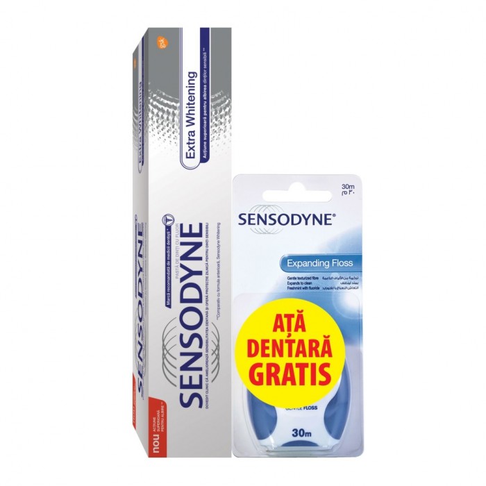 Sensodyne pasta dinti extra whitening x100ml  ata dentara