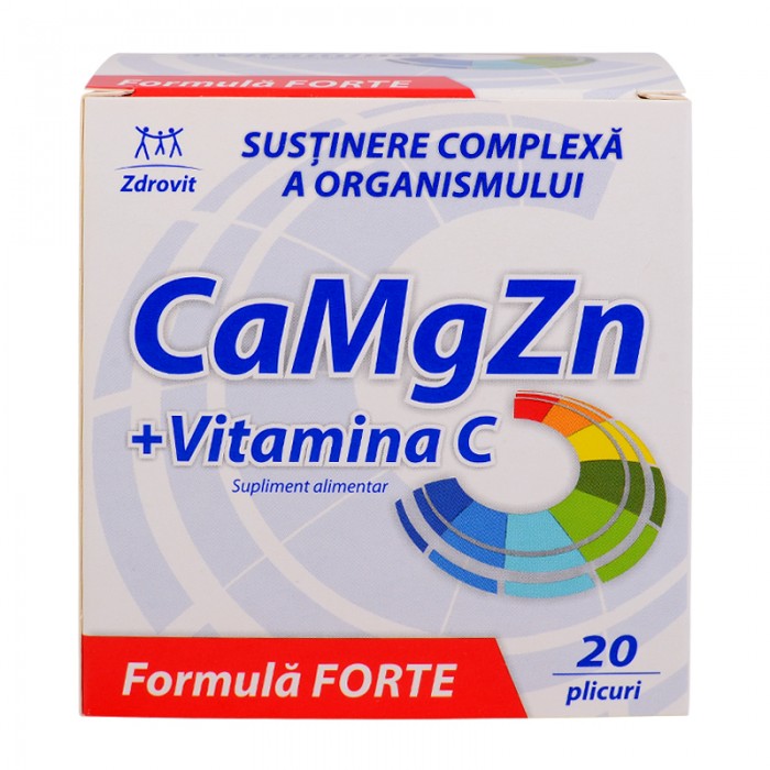 CaMgZnC Forte, 20 plicuri, Zdrovit