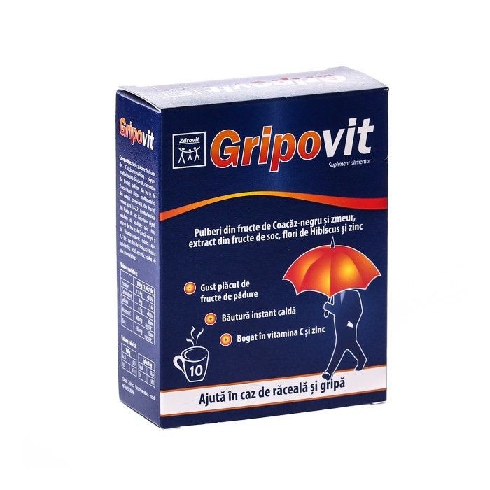 Gripovit Adulti, 10 plicuri, Zdrovit