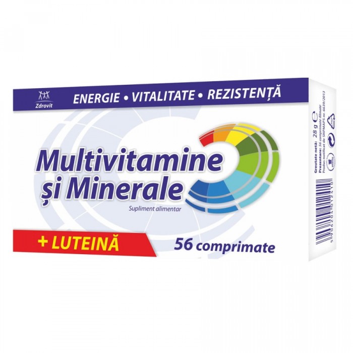 Multivitamine si Minerale cu Luteina, 56 tablete, Zdrovit