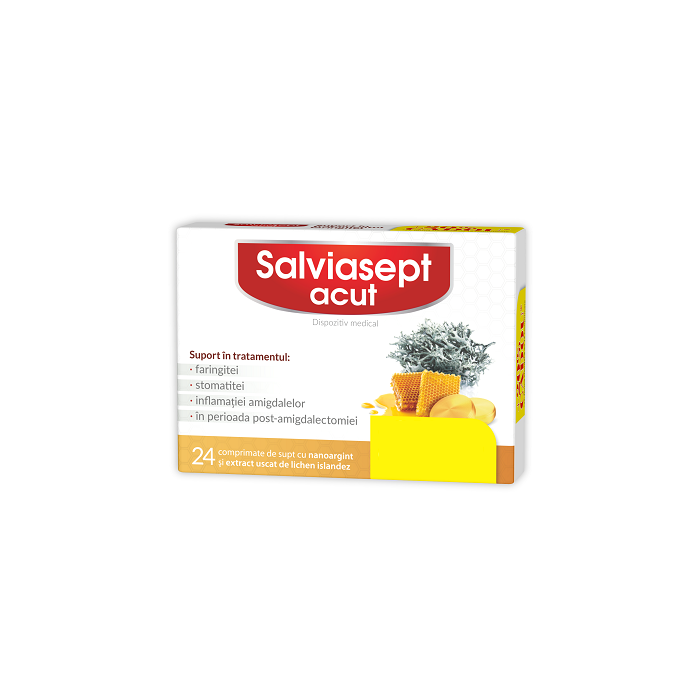 Salviasept acut x24cpr de supt 20% cadou