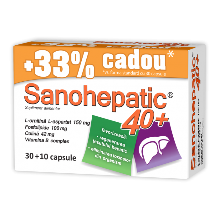 Sanohepatic 40 x 40cps 33% cadou