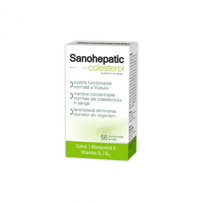 Sanohepatic Colesterol, 56 cpr, Zdrovit