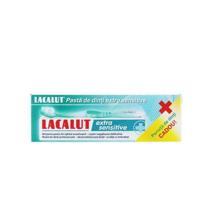 Lacalut Extra Sensitive Pasta x 75ml  Perie sensitive