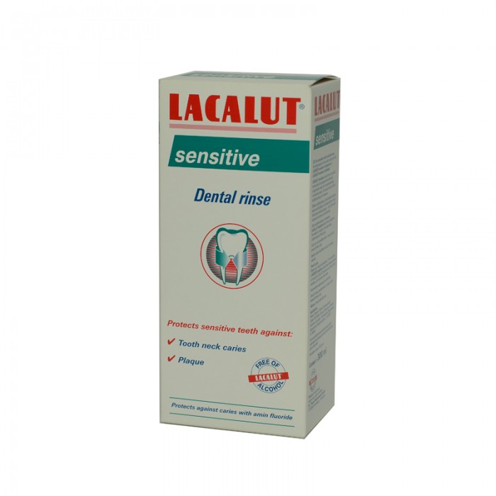 Lacalut sensitive antiplaque apa de gura x 300 ml