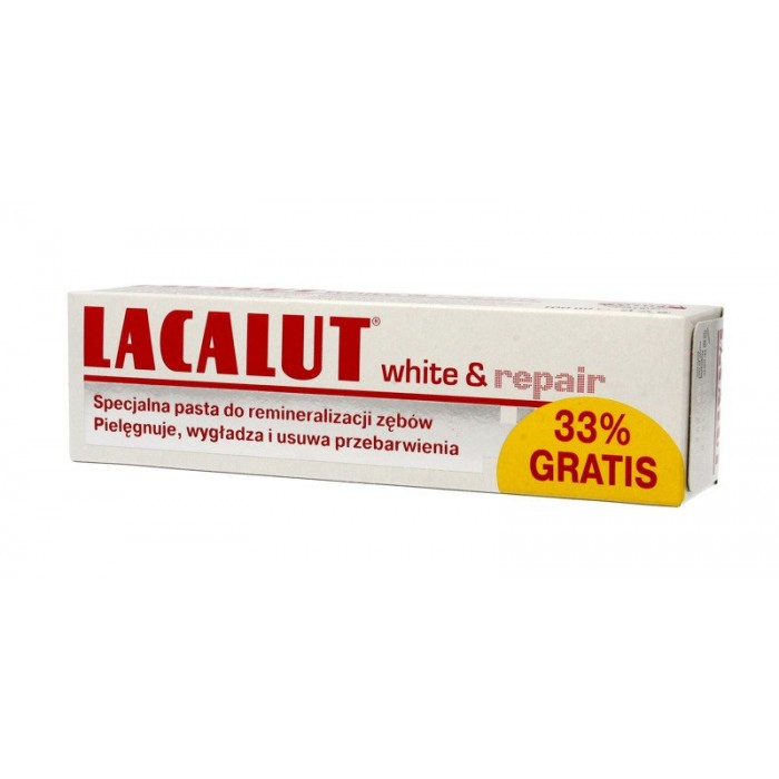 Lacalut white&repair pasta dinti x75ml  33% cadou