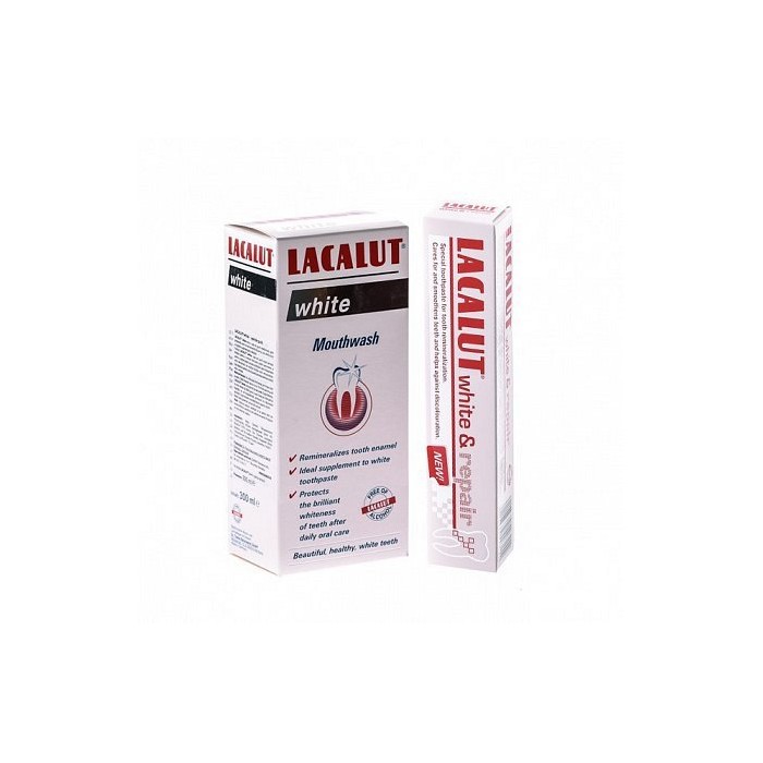 Lacalut white&repair pasta dinti x75ml  antiplaque white x100ml