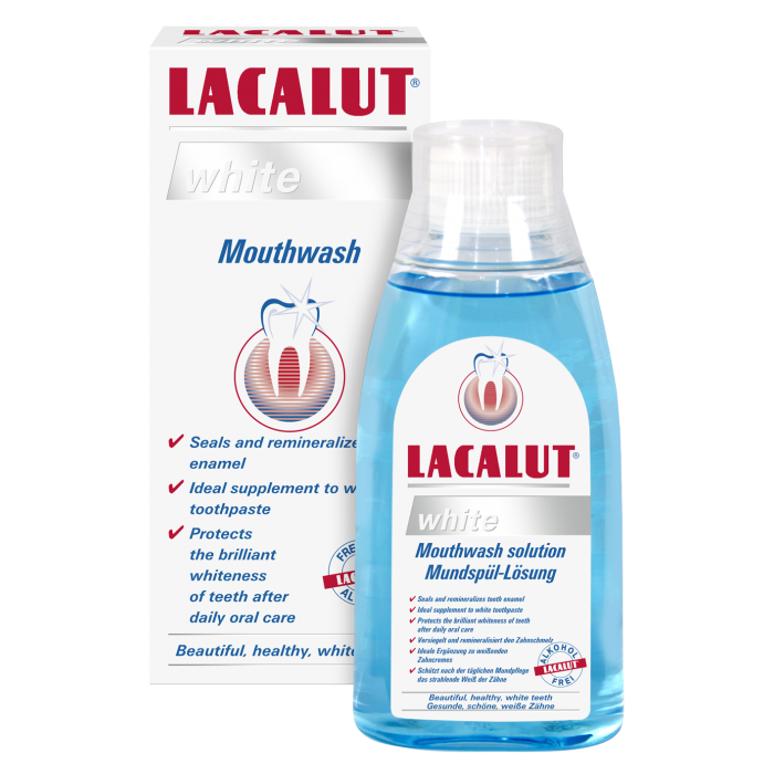 Lacalut white antiplaque apa de gura x300ml