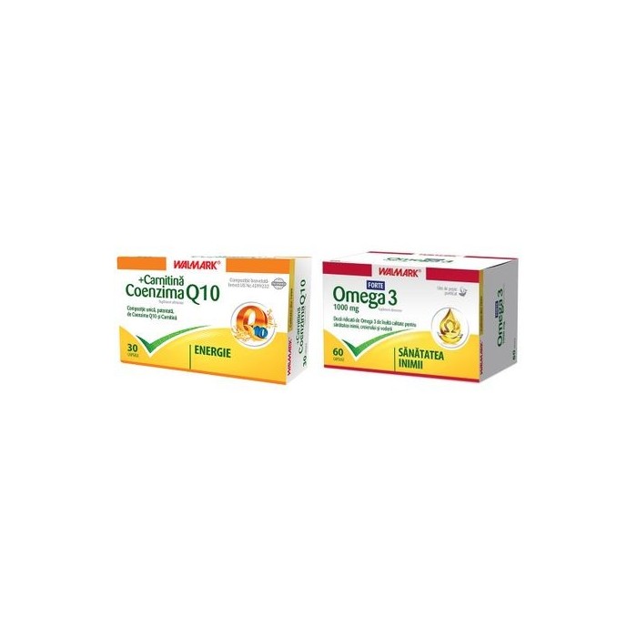 Coenzima q10 max 100mg 30tbsomega3 60cps 25% reducere pachet