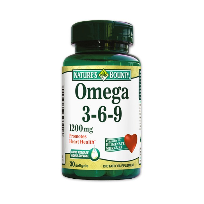 Natural Bounty Omega 3-6-9, 30 tablete, Walmark