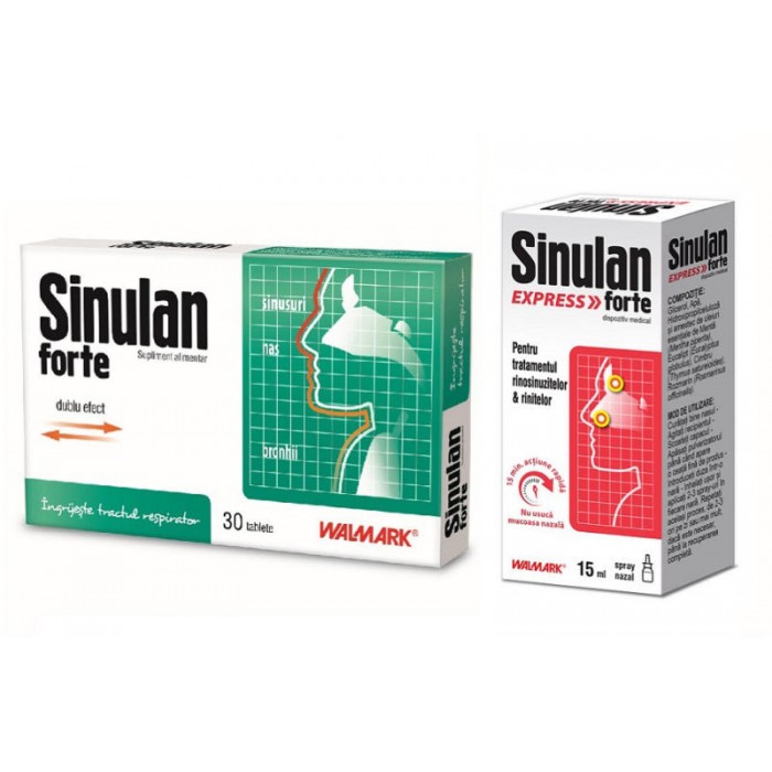 Sinulan forte 30tb  sinulan express forte 15ml spray 50%reducere la al doilea produs