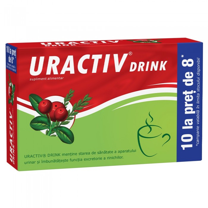 Uractiv Drink, 8 plicuri  2 plicuri PROMO, Fiterman Pharma