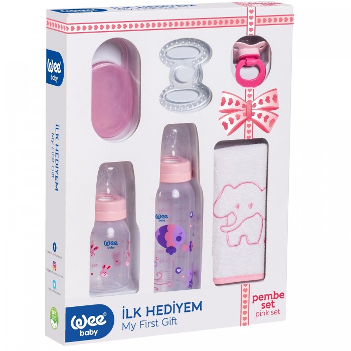 Set cadou roz pt copii - cod 128, Wee Baby