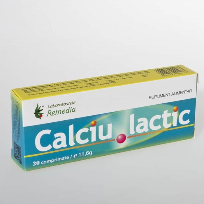 Calciu lactic 500mg 2 bls x 10 cpr