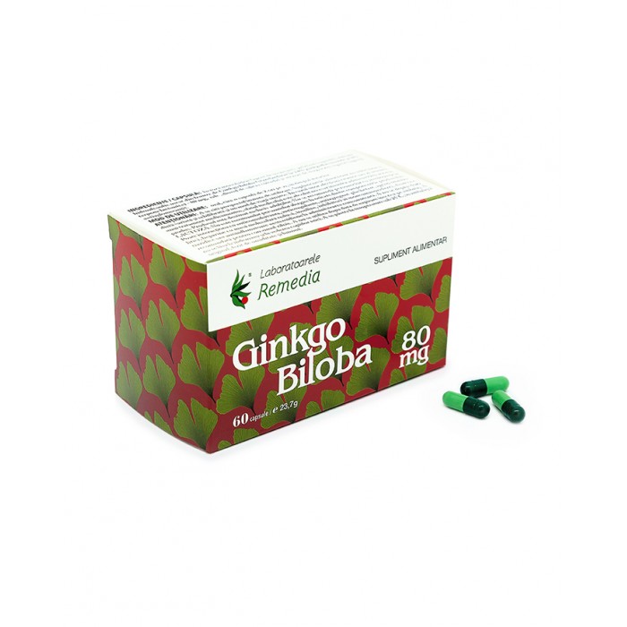 Ginkgo biloba 80mg x 60 cps