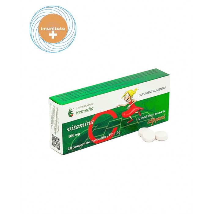 Vitamina C 100mg 2 bls x 10 cpr (capsuni)