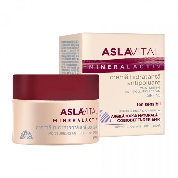 Aslavital crema hidratanta antipoluare spf10 x 50 ml