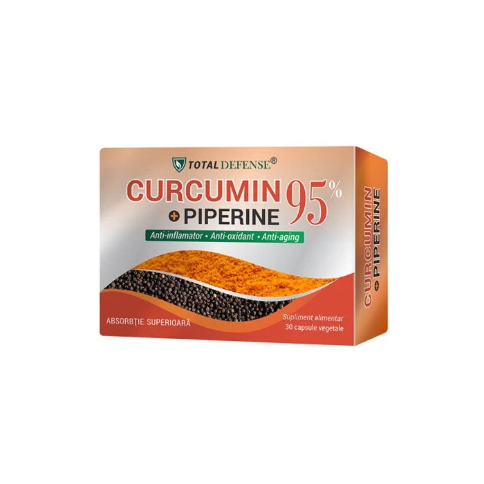 Curcumin  piperine 95%, 30 de capsule, Cosmo Pharm