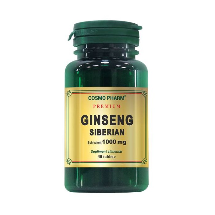 Ginseng Siberian 1000Mg, Premium x 30Cps