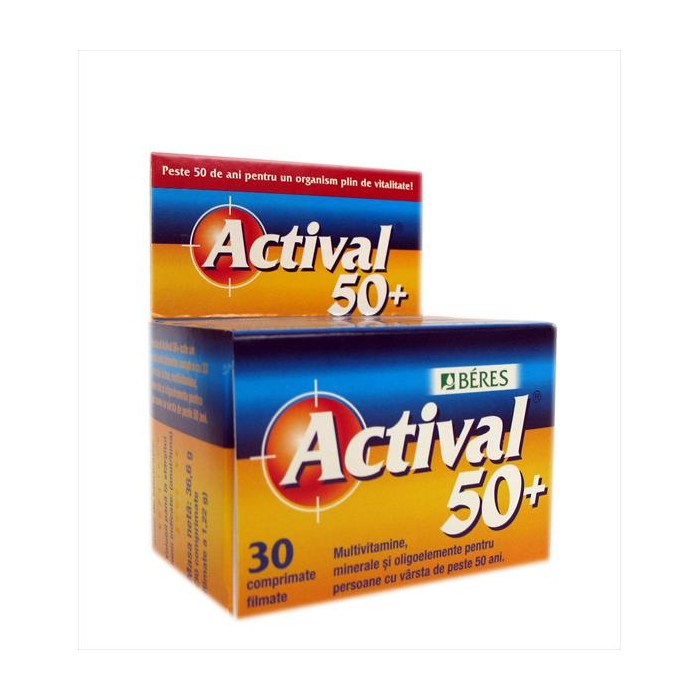 Actival 50 Plus cu mangan, 30 de comprimate, Beres