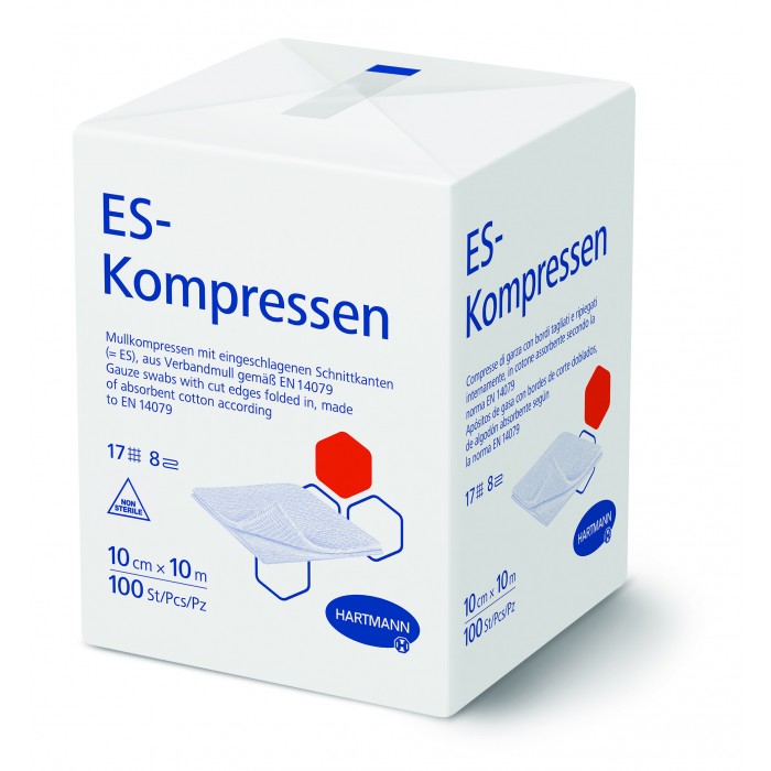 Es-kompressen comprese sterile in 8 straturi, 10x10 cm x 5 buc