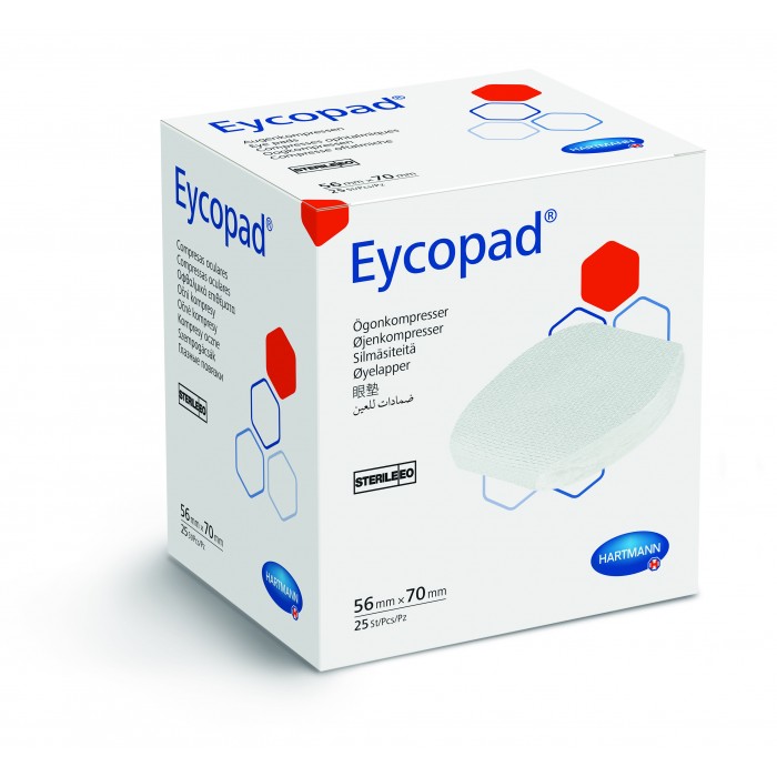Eycopad comprese sterile 5,6 x 7 cm x 25 buc - comprese oculare sterile