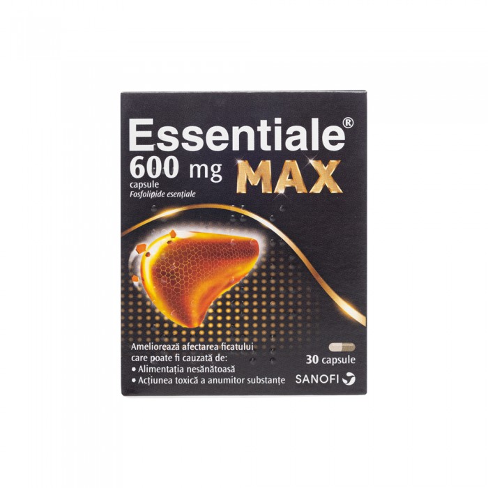 Essentiale Max 600mg, 30 de comprimate, Sanofi, Sanofi Romania S.R.L. - Romania