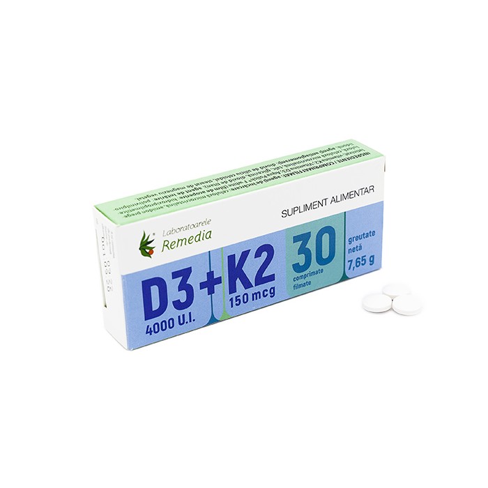 Vitamina D3 4000ui K2 x 30 cps