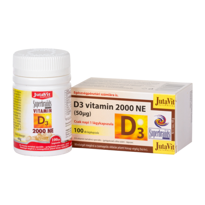 Vitamina D3 2000 ui, 40 tablete, Jutavit