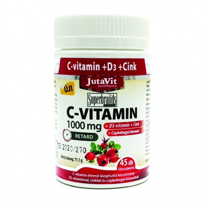 Vitamina C 1000mg retard cu extract macese  D3 x 45 buc