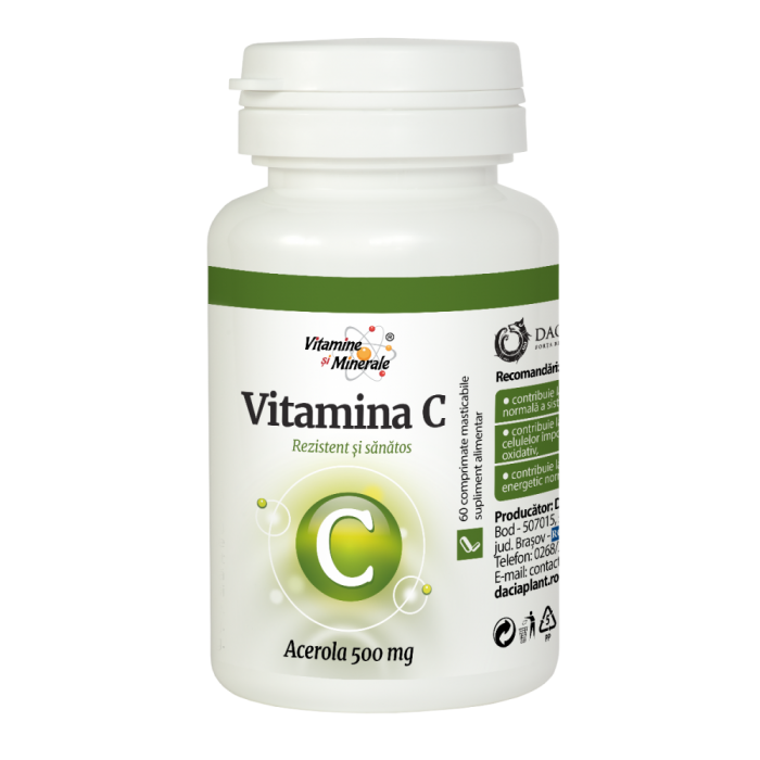 Vitamina C  acerola 500 mg x 60 cpr