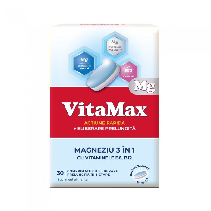 Vitamax Magneziu 3 in 1 x 30 cpr, Perrigo