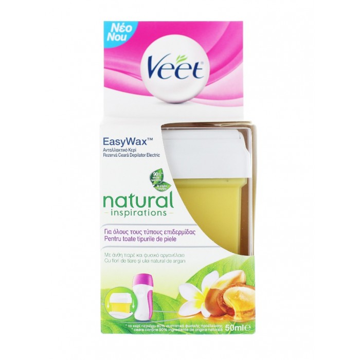 Veet easy wax rez roll on flori tiare si ulei argan x 50 ml