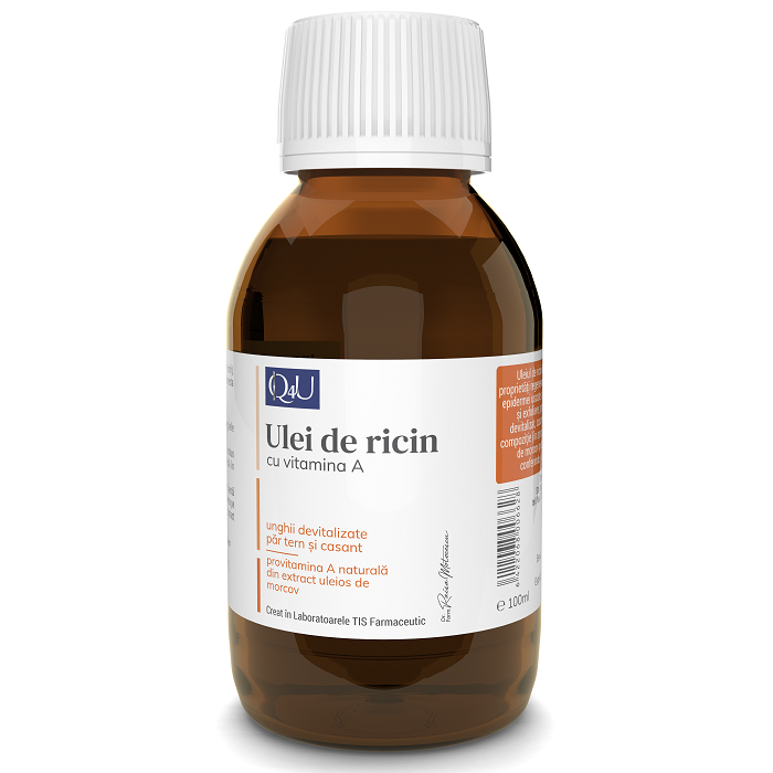 Ulei ricin cu vitamina A, 100 ml, Tis