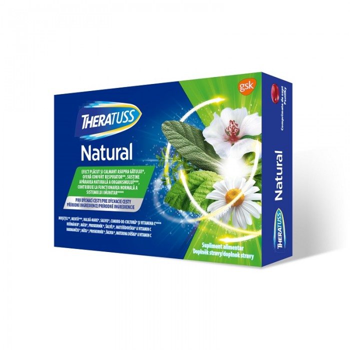 Theratuss Natural, 16 comprimate de supt, Glaxosmithkline Anglia