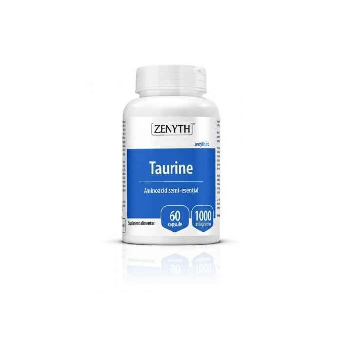 Taurine, 1000mg, 60 capsule, Zenyth