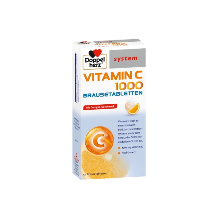 System Vitamina C 1000mg, 40 comprimate efervescente, Doppelherz