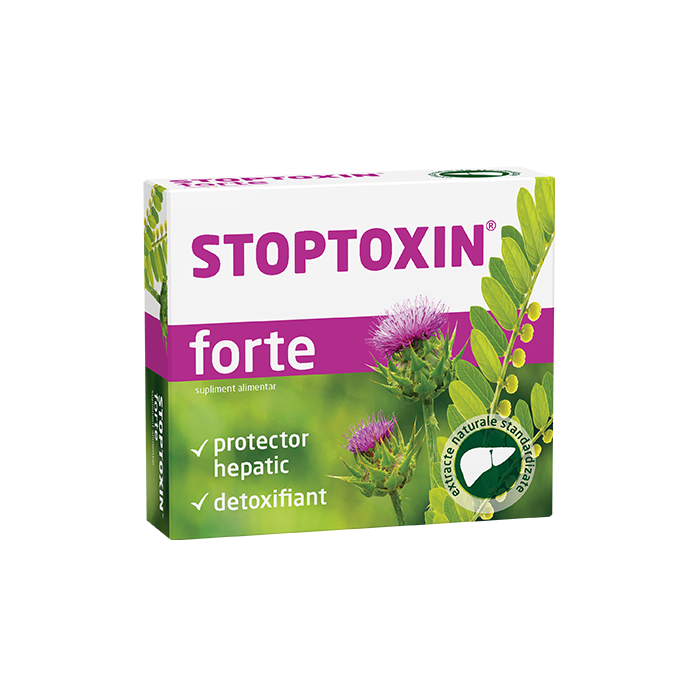 Stoptoxin forte, 30 de capsule, PACHET 11 cadou, Fiterman Pharma