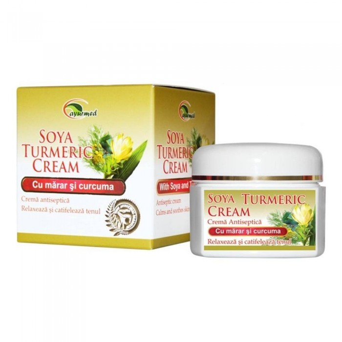 Crema antiseptica Soya turmeric, 50 ml, Ayurmed