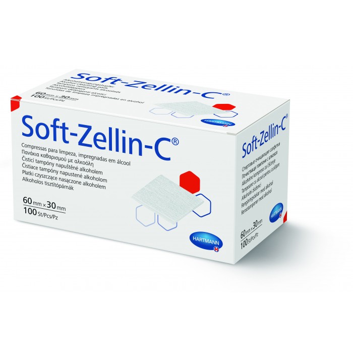 Soft-zellin x 100 buc  - tampoane cu alcool