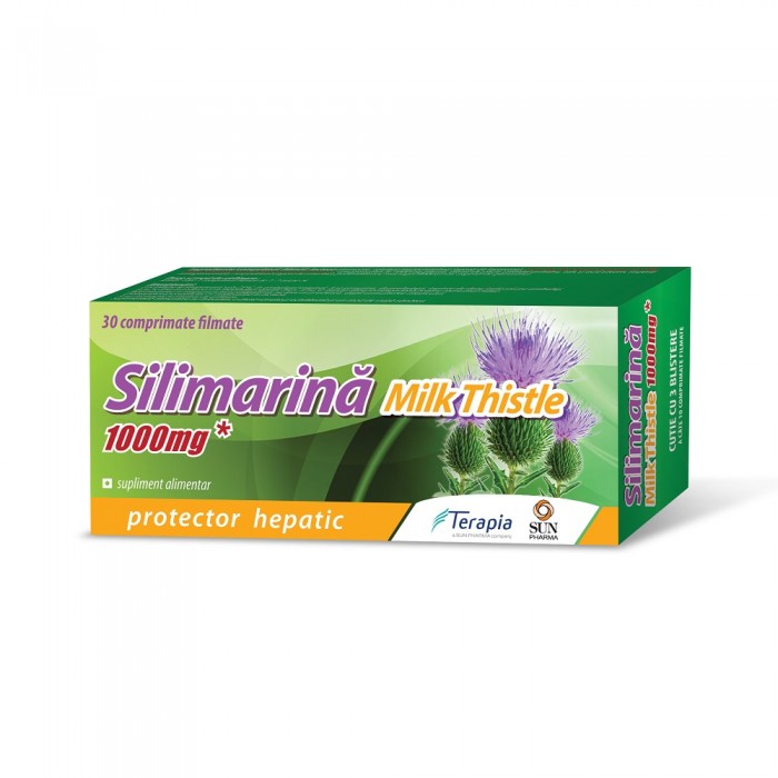 Silimarina milk thistle 1000mg x 30 cp film