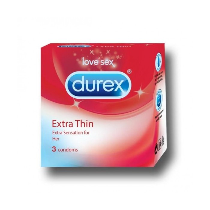 Durex prezervative extra thin x 3 buc