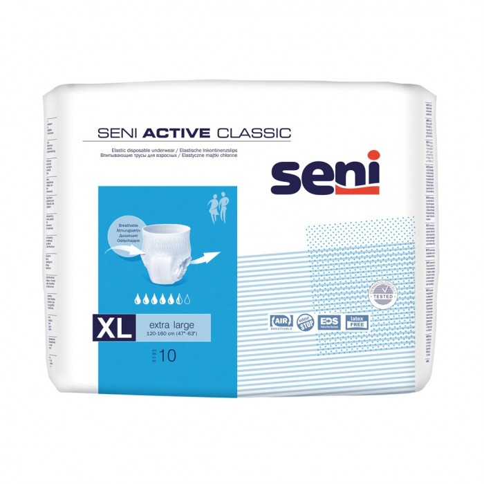 Seni active clasic scutece adulti XL x 10 buc