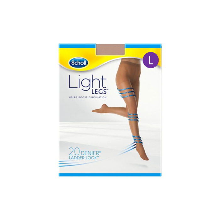 Scholl light legs 20 den beige L