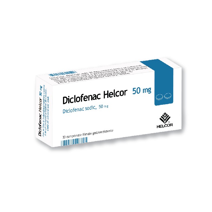 Diclofenac 50mg x 20 cpr, Helcor Pharma