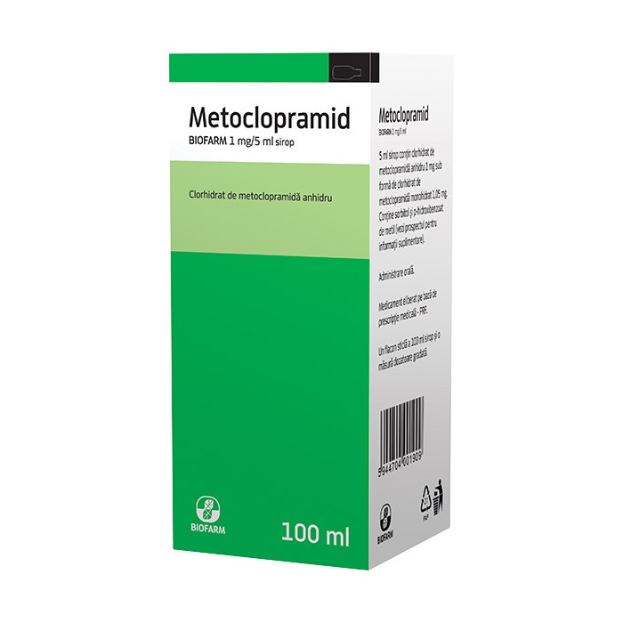 Metoclopramid 1mg/5ml sirop100ml, Biofarm Sa Romania
