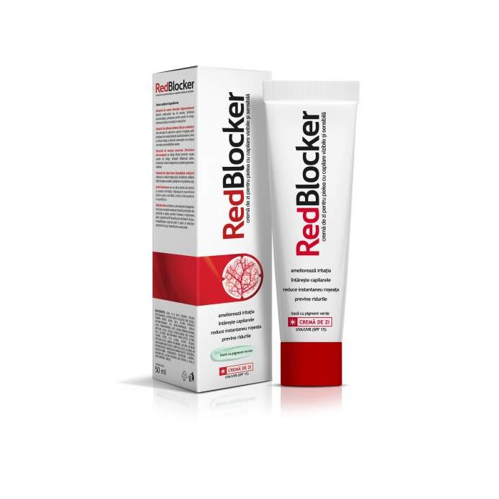 Redblocker crema de zi pentru capilare fragile, 50 de mililitri, Aflofarm